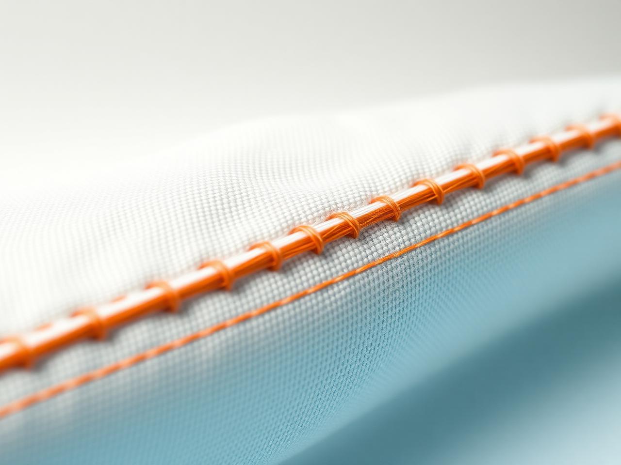 Close-up of stitched fabric